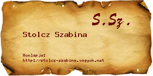 Stolcz Szabina névjegykártya